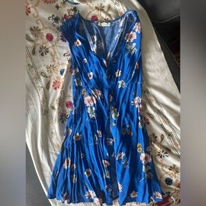 Aeropostale Blue button up floral Sundress